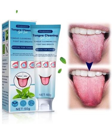 Probiotic Tongue Coating Cleaning Gel Set - 3PCS Tongue Scraper & Silicone Brush for Precise Oral Hygiene - Shop Internationally - Buy Online on GoSupps.com