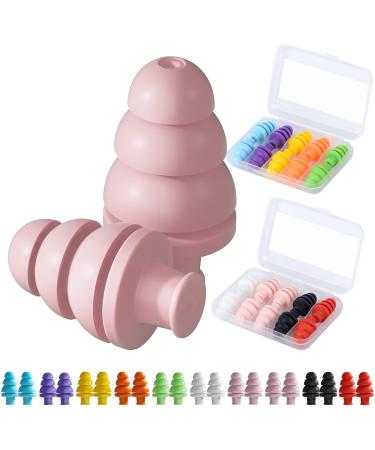 Ear Plugs for Sleeping Noise Cancelling 10 Pairs Reusable Earplugs for Sleeping Concert Snoring Travel Work Soft Style 9 Colors 33dB Highest NRR