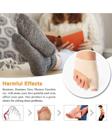 Bunion Corrector Sleeve with Gel Pad Cushion for Hallux Valgus, Hammer Toe Pain Relief | Men and Women | Day & Night Use - Buy Online on GoSupps.com