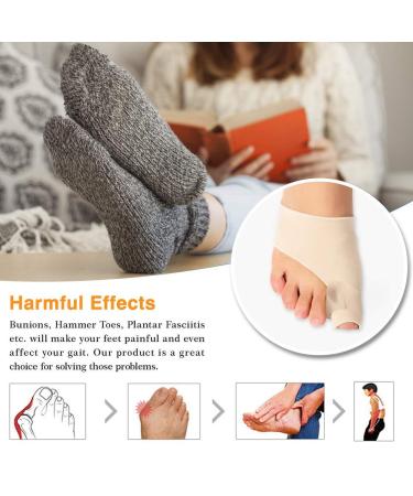 Hallux Valgus Corrector 1 Pair - Bunion Toe Support Separator and Protector with Gel Spreader for Day and Night Use - Buy Online on GoSupps.com
