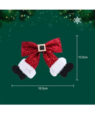 XNHIU Christmas Hair Clip Sparkly Glitter Sequin Hair Bows Clips Cute Shiny Sequins Barrettes Christmas Party Dress Decor Accessories for Girls Women - Buy Online on GoSupps.com