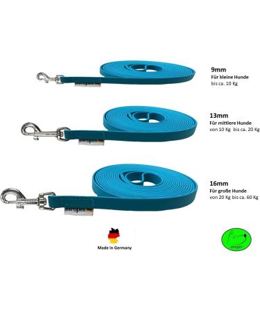 Buy Biothane Dog Leash for Small Dogs | 9mm 3m/5m/10m/15m | Durable Petrol Drag Line | Free International Shipping - Buy Online on GoSupps.com