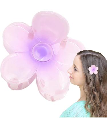 Esncddym Flower Clips | Cute Hawaiian Flower Hair Clips | Strong Hold Hair Clips Flower Hair Accessories For Women & Girls For Thick & Thin Hair Gradient light purple - Buy Online on GoSupps.com
