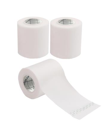 Silk Like Medical Tape - Durable Cloth Medical Tape - 2in x 10yd 3 Rolls - Surgical Tape Woven for Strongly Holding Large Dressings Securing Splints and Ideal for Long-Term Care