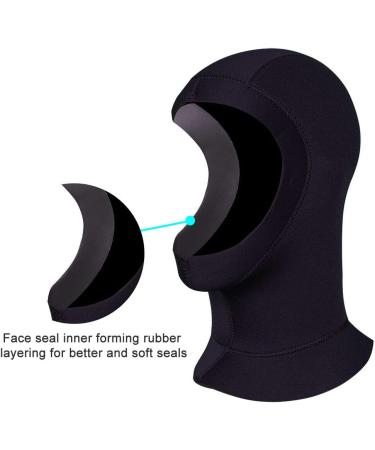 DIVE & SAIL 5mm Neoprene Wetsuit Hood | Thermal Scuba Diving & Surfing Cap | Snorkeling, Kayaking, Sailing | Black, Large - Buy Online on GoSupps.com