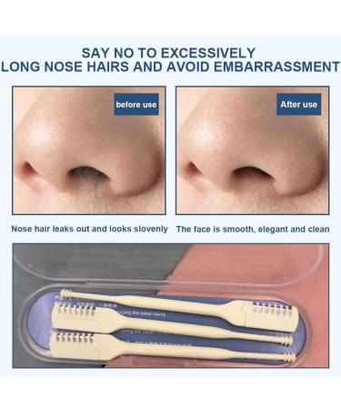 Zopseet 2 Set Manual Nose Hair Trimmer Rotating 360 Degree Rotating Manual Nasal Hair Trimmer with Ear Picker Manual Nose Hair Trimmer Ear with Box for Women and Men - Buy Online on GoSupps.com