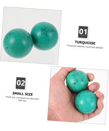 Anneomas 2 Pack Turquoise Hand Training Balls - Perfect for Muscle Strength & Fitness | Gemstone Baoding Balls from China - Buy Online on GoSupps.com