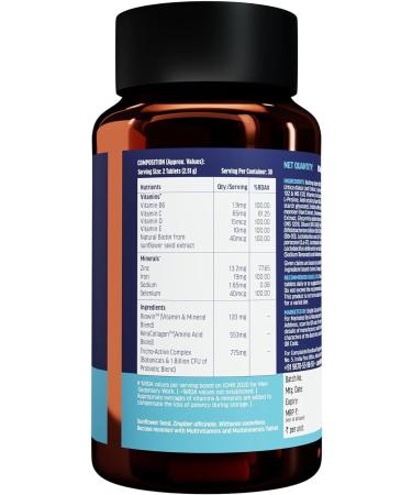 Vitals Hair Vitamin with DHT Blockers (60 Capsules) | Omega & Biotin Supports Keratin Synthesis & Helps Reduce Hair Fall - Buy Online on GoSupps.com