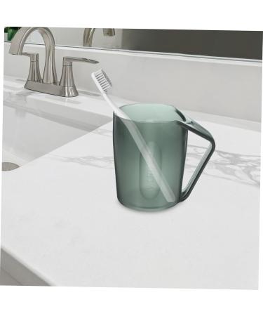 Zerodeko Toothpaste Organizer Set - Toothbrush Holder Travel Mug & Tube - Grey 8.2x10.5cm - International Shipping Available - Buy Online on GoSupps.com