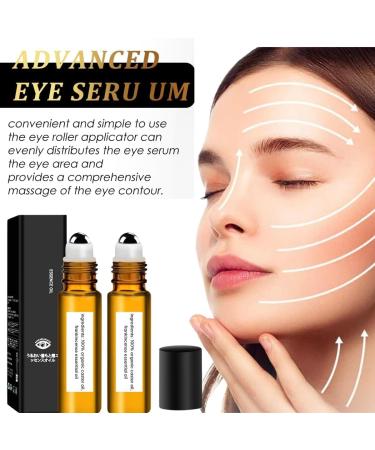 Time Eraser Rollerball with 100% Organic Castor Oil & Frankincense - Anti-Wrinkle Serum for Eyes Reduces Fine Lines (2 PCS) - International Shipping - Buy Online on GoSupps.com
