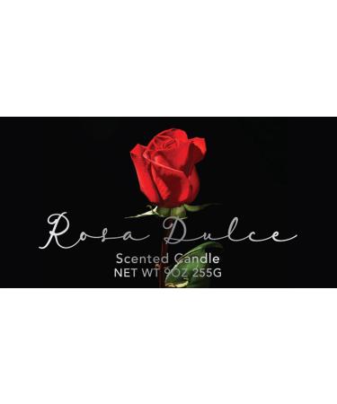 Rosa Dulce Candle - Premium 9oz Coconut Wax Home Scented Candle | Decorative Ceramic Jar | Aromatherapy with Citrus Rose Jasmine & Amber - Buy Online on GoSupps.com
