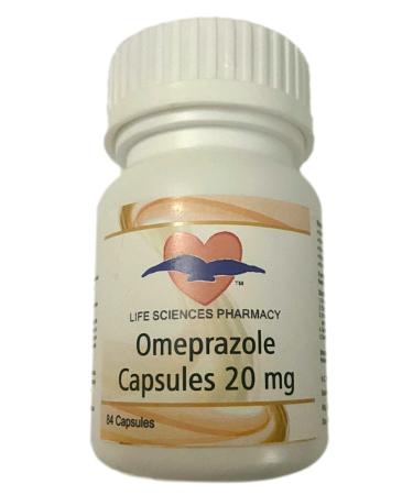 Life Sciences Pharmacy Omeprazole 84 Capsules, 20 mg | Prevents and Relieves Heartburn | Delayed Release Acid Reducer Medicine, 84 Count (Pack of 1)