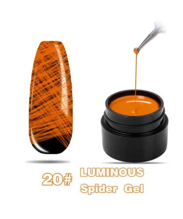 Jawseu Luminous Spider Gel - 8ml Orange Nail Art Gel for DIY Designs & Creative Nail Art Kit - Buy Online on GoSupps.com