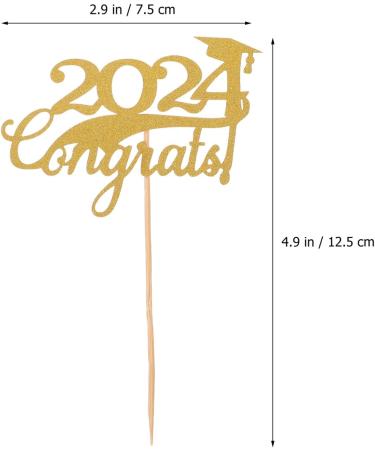 HOLIDYOYO 15pcs 2024 Graduation Cake Inserts Top Hat Cake Decors Class of 2024 Cupcake Picks 2024 Graduation Cupcake Toppers Graduation Cake Decorations Graduate Paper Dining Table - Buy Online on GoSupps.com