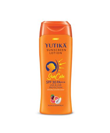 Yutika Sunscreen Lotion SPF 30 PA+++ For Women And Men With Plum & Grapefruit | UVA & UVB Protection (10.14 Fl Oz) 16.91 Fl Oz (Pack of 1)