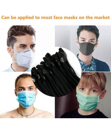 50 Pcs Black Elastic Bands with Adjustable Buckle and Cord Locks for DIY Ear Loops - CaiDieNu - Buy Online on GoSupps.com