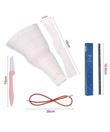 Hengbird 4D Eyebrow Template Set - 12 Styles for Beginners | Reusable DIY Stencils & Shaving Rope | Quick Makeup Solution - Buy Online on GoSupps.com