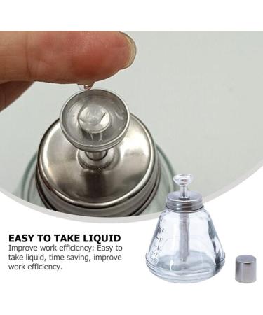 iplusmile 180ML Push Down Pump Dispenser Glass Bottle Lockable Pump Dispenser Bottle Push Down Manicure for Nail Polish Makeup Remover - Buy Online on GoSupps.com