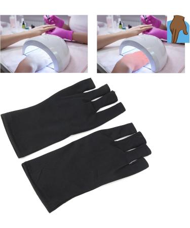 1 Pair Nail Art Protection Gloves Anti UV Glove LED Nail Art Curing Lamp Protection Glove Manicure Protection Glove Skin Care Glove (Black) - Buy Online on GoSupps.com