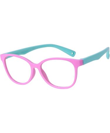 Kids Blue Light Filter Glasses - UV Protection TR90 Frames for Boys & Girls + Adjustable Band & Pink Case - Buy Online on GoSupps.com