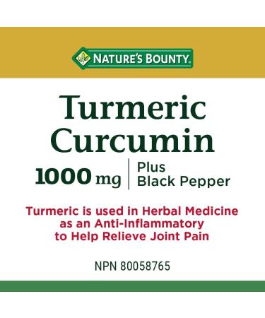 Nature's Bounty Turmeric Curcumin Plus Black Pepper Multi-coloured 45 Capsules 45 count (Pack of 1) - Buy Online on GoSupps.com