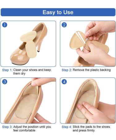 Haofy Heel Cushion - Self-Adhesive Anti-Slip Gel Inserts for High Heels & Pumps | Comfort & Protection for Large Shoes - Buy Online on GoSupps.com