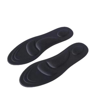 Insoles Stretch Breathable Deodorant Running Cushion Sports Anti-slip Template Insole Shoe Pads Sole EU 35-39 Black