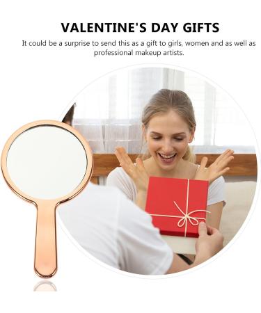 Minkissy Compact Round Hand Mirror with Handle | Makeup Mirror for Women and Girls - Buy Online on GoSupps.com