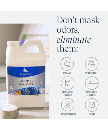 EnviroKlenz Laundry Enhancer | Odor Eliminator Liquid for 30 Loads | Non-Toxic Fragrance-Free Removes Sweat Chemicals & Pet Odors - Buy Online on GoSupps.com