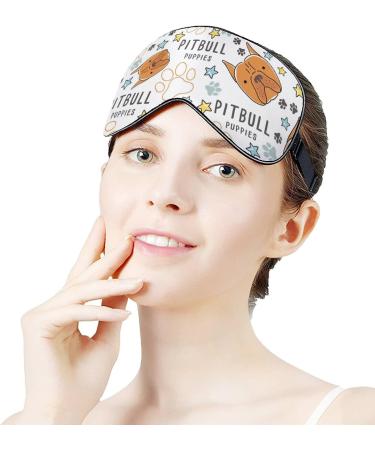 Pitbull Dog Breed Collection Sleep Mask Adjustable Women s Eye Shades with Elastic Strap Perfect for Travel & Relaxation - Buy Online on GoSupps.com
