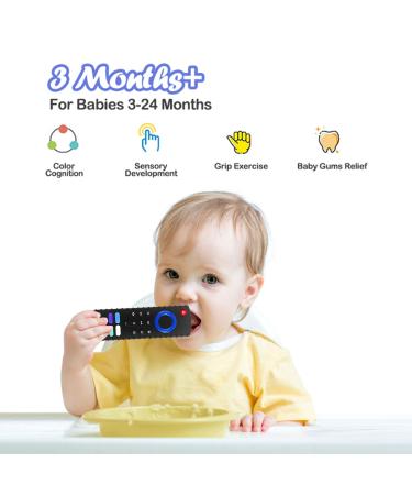 ERSIHUA Silicone Baby Teething Toy - Fire TV Remote Shape Teether for 6-18 Months | 1-Pack Chew Toy for Boys and Girls - Buy Online on GoSupps.com