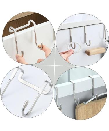 Hemoton 3pcs Wall Hangers for Clothes Cabinet Hook Over The Door Hanging Hooks Perforated Door Hat 7.5X6.5CM Silver - Buy Online on GoSupps.com