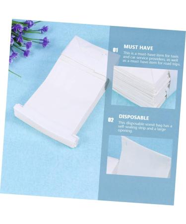 Healeved Car Garbage Bag 90 Pcs - Disposable Vomit Bag for Cars & Airplanes - Morning Sickness & Travel Motion Sickness Relief - White Paper Bags - Pack of 1 - Buy Online on GoSupps.com