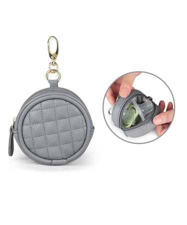 Harayaa Pacifier Holder with Clip & Bag | Gray Pacifier Pendant for Strollers & Diaper Bags | Store 2 Pacifiers - Buy Online on GoSupps.com