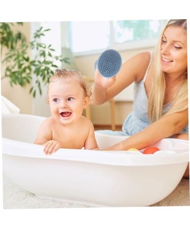 Silicone Scalp Shampoo Brush for Infants & Kids | Exfoliating Hair Massage Brush - Blue 11.5x10x2CM - Buy Online on GoSupps.com