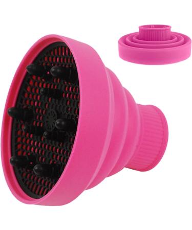 Pzuryhg Hair Dryer Attachment - Heat Resistant Silicone Hair Dryer Vent Hood Foldable | Soft Blow Dryer Accessory Multifunctional Hair Styling Supplies for Girls pink - Buy Online on GoSupps.com