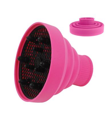 Generic Blow Dryer Vent Hood - Heat Resistant Silicone Hair Dryer Vent Hood Foldable | Soft Blow Dryer Accessory Multifunctional Hair Styling Supplies for Girls pink