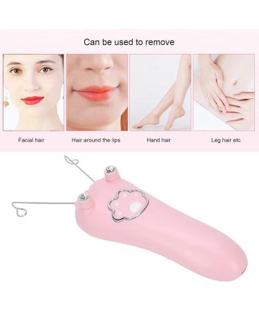 Buy Women's Electric Face Threading Epilator - Hair Remover Razors with Cotton Thread & USB Cable - Precision Hair Removal Tool in Pink - Buy Online on GoSupps.com