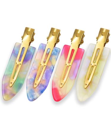 4 Pcs Makeup Hair Clips No Crease Hair Clips No Bend Hair Curl Pins for Girls Women 7cm Mermaid