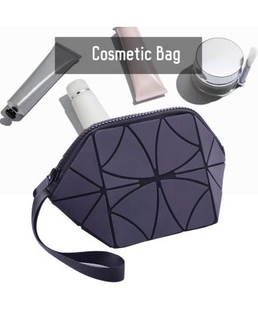 Shiny Geometric Striped Cosmetic Bags - Portable Waterproof Makeup Organizers for Travel | International Shipping Available - Buy Online on GoSupps.com
