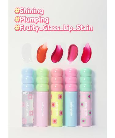 COLORGRAM Fruity Glass Tint 07 Shy Guava | Korean Lip Plumper Gloss | Moisturizing Non-Sticky Long-Lasting | Soft Pink Shade | 0.11 Oz - Buy Online on GoSupps.com