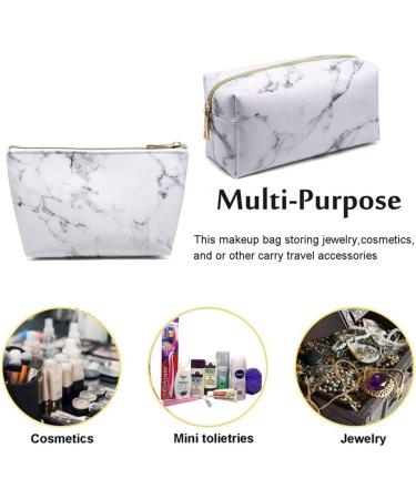 Buy Generic RF6A Marble PU Makeup Bag - Stylish Black Acrylic | International Shipping Available - Buy Online on GoSupps.com