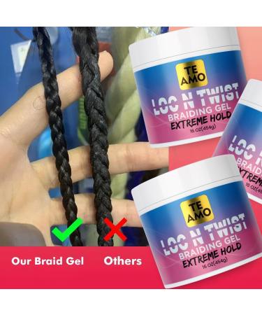 Te Amo Braiding Styling Gel 16 Fl Oz - Extreme Hold for Braids Locs & Twists | Tames Frizz & Edges with Aloe Castor Oil & Vitamin E | Ideal for All Hair Textures - Buy Online on GoSupps.com