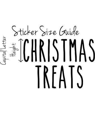 Christmas Treats' - Vinyl Sticker Decal Label Transfer for Jar Container. Party Sweets Chocolates Gift Bag Box (Small - 3cm Tall Capital Letter Height Gold) Small - 3cm tall Capital Letter Height Gold - Buy Online on GoSupps.com
