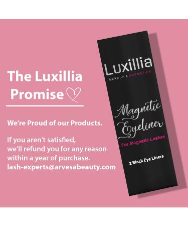 Luxillia Black Magnetic Eyeliner (2 Pack) - Strong Hold, Waterproof & Natural for Magnetic Lashes - Buy Online on GoSupps.com