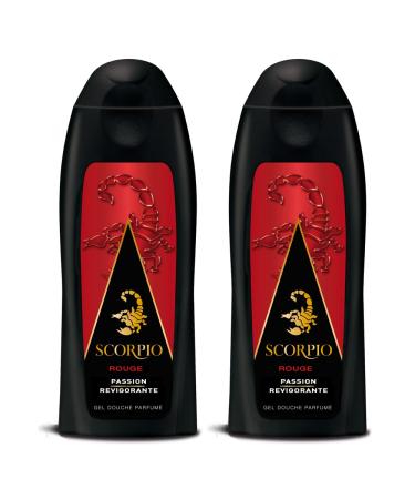 Scorpio - Gel Douche Homme - Rouge - Flacon 250 ml - Lot de 2