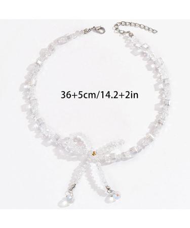 Oralgo Stylish Crystal Loop Trailer Necklace - Elegant Pearl Choker for Parties | Unique Design & Charm - Buy Online on GoSupps.com