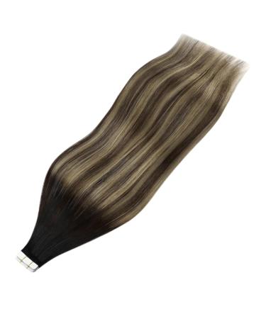 Youngsee Real Hair Extensions - Balayage Tape In Extensions | 50g 20pcs | Black Brown Blonde Remy 35cm - Buy Online on GoSupps.com