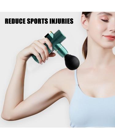 Electric Deep Tissue Massage Gun - 4 Modes Muscle Massager for Neck Shoulder & Back - Green - Buy Online on GoSupps.com