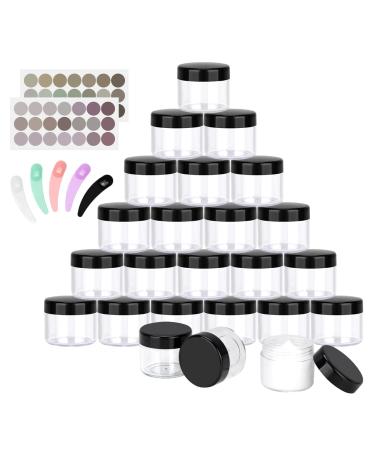 Belicoo 24 pieces D schen 20ml empty cream cans doses tap cream flows with screw cap for lotion cosmetics shampoo (20ml black) 20ml black - Buy Online on GoSupps.com